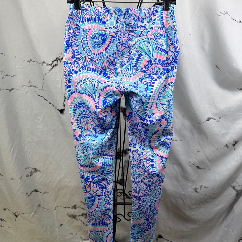 Lilly Pulitzer Luxletic Corso Pants Paisley Stretchy Cropped Ankle Pockets - Picture 6 of 12